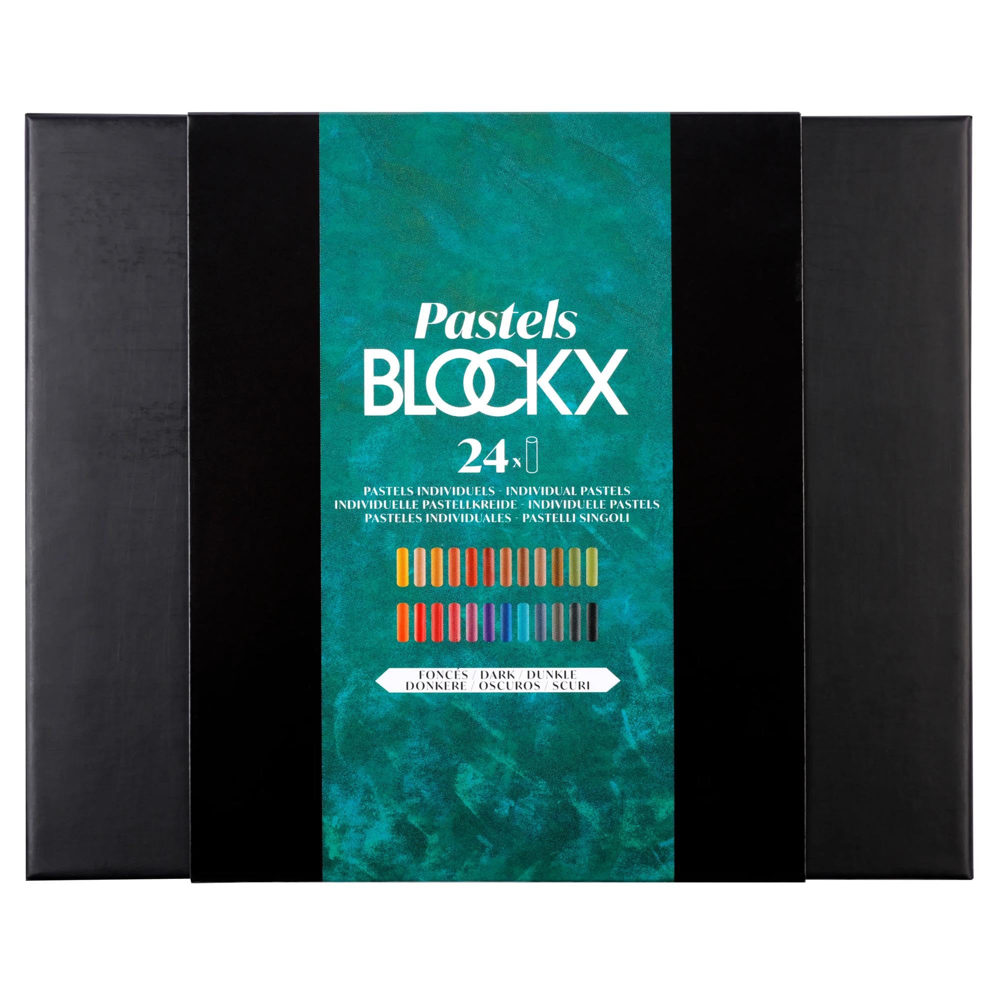 BLOCKX - 12924DBXC, cofanetto pastelli secchi da 24 colori, Classico