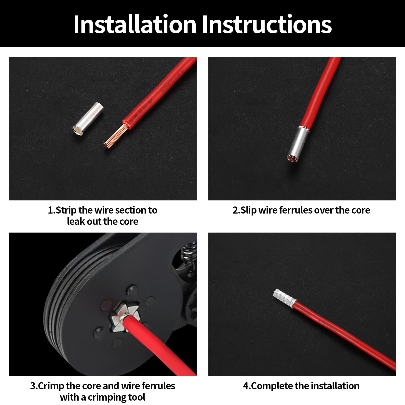 Set 700 Terminali A Crimpare Non Isolati - Per Cavi 0,5-6,0mm², Crimpatrice 10-22 AWG - Foto 6