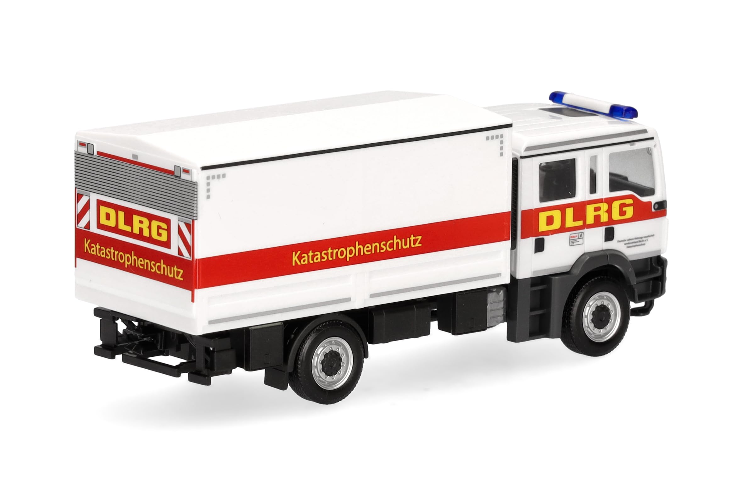 Herpa Model Truck MAN TGM MzKW "DLRG/Disaster Control", miniature scale 1:87, collectible, Made in Germany, plastic - Image 2