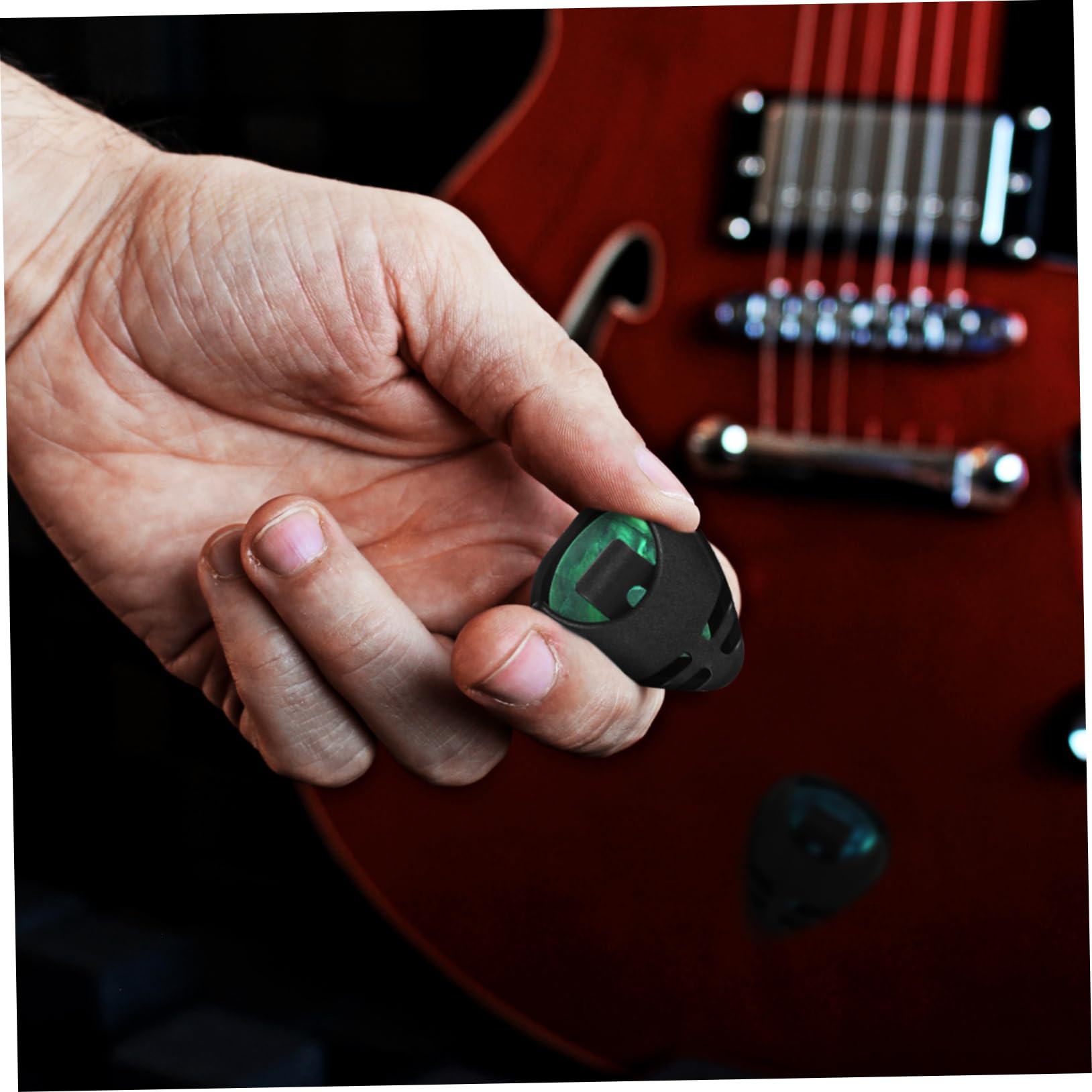 LIOOBO Guitar Pick Holder Self Adhesive Picks Organizer for Electric Guitar Durable Hard Design Easy Attachment for Daily Use and Protection