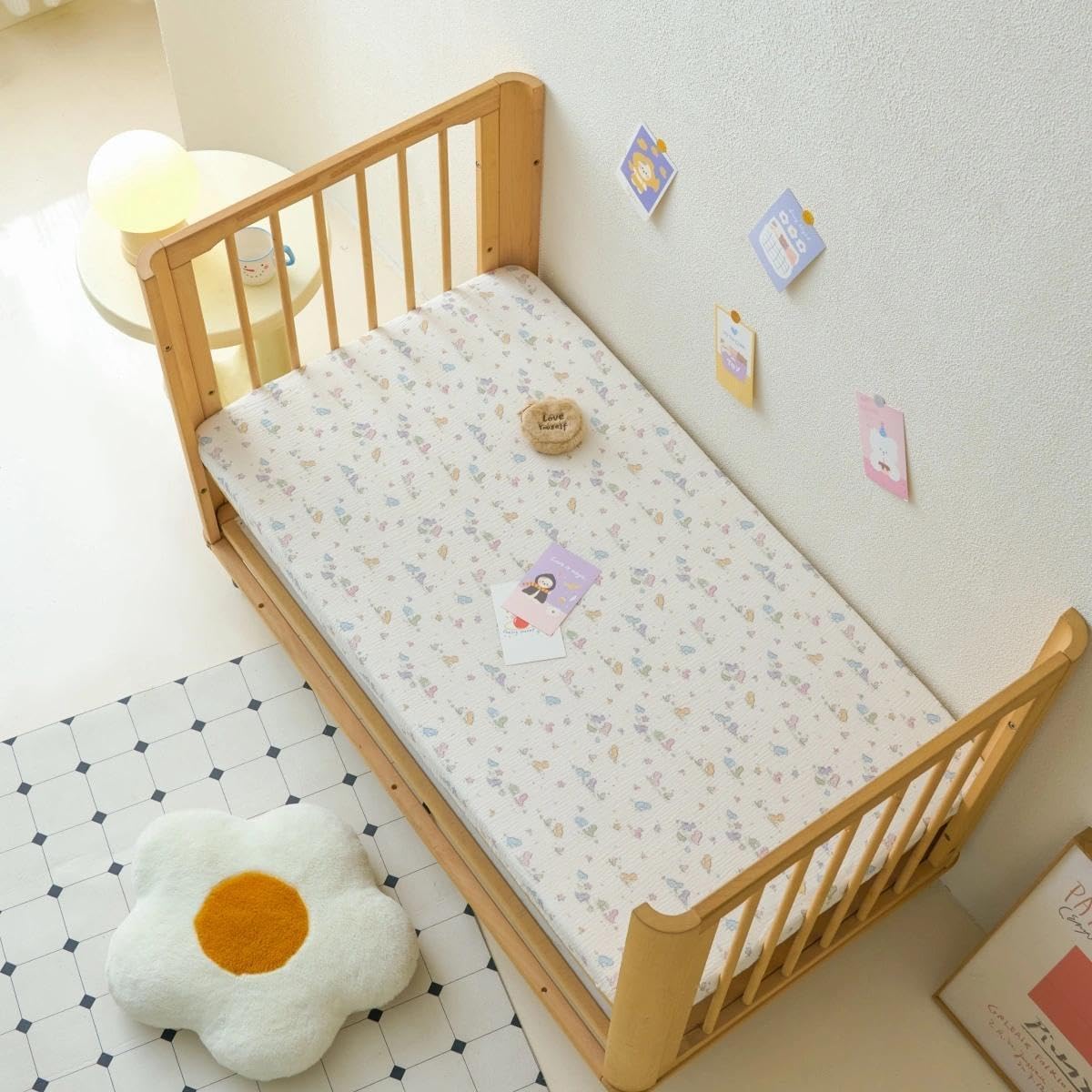 Muslin Crib Sheets - Fitted Crib Mattress Sheets for Boys and Girl - 28"x 52", 2 Pack (Dinosaur, Blue)