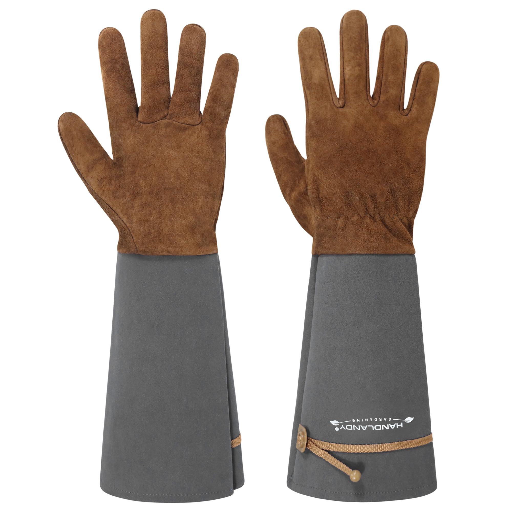 HANDLANDY HLDD Rose Pruning Gloves for Women & Men, Long Thorn Proof Leather Gardening Gloves with Forearm Protection, Garden Work Gauntlet โ image 1