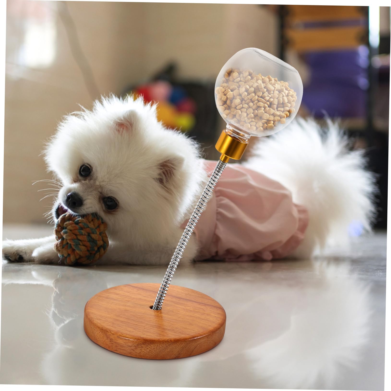 Kisangel Snackball Interaktives Hundespielzeug aus Kunststoff und Edelstahl für Hunde zum Langsamen Füttern und Hundetraining für Große und Mittelgroße Hunde