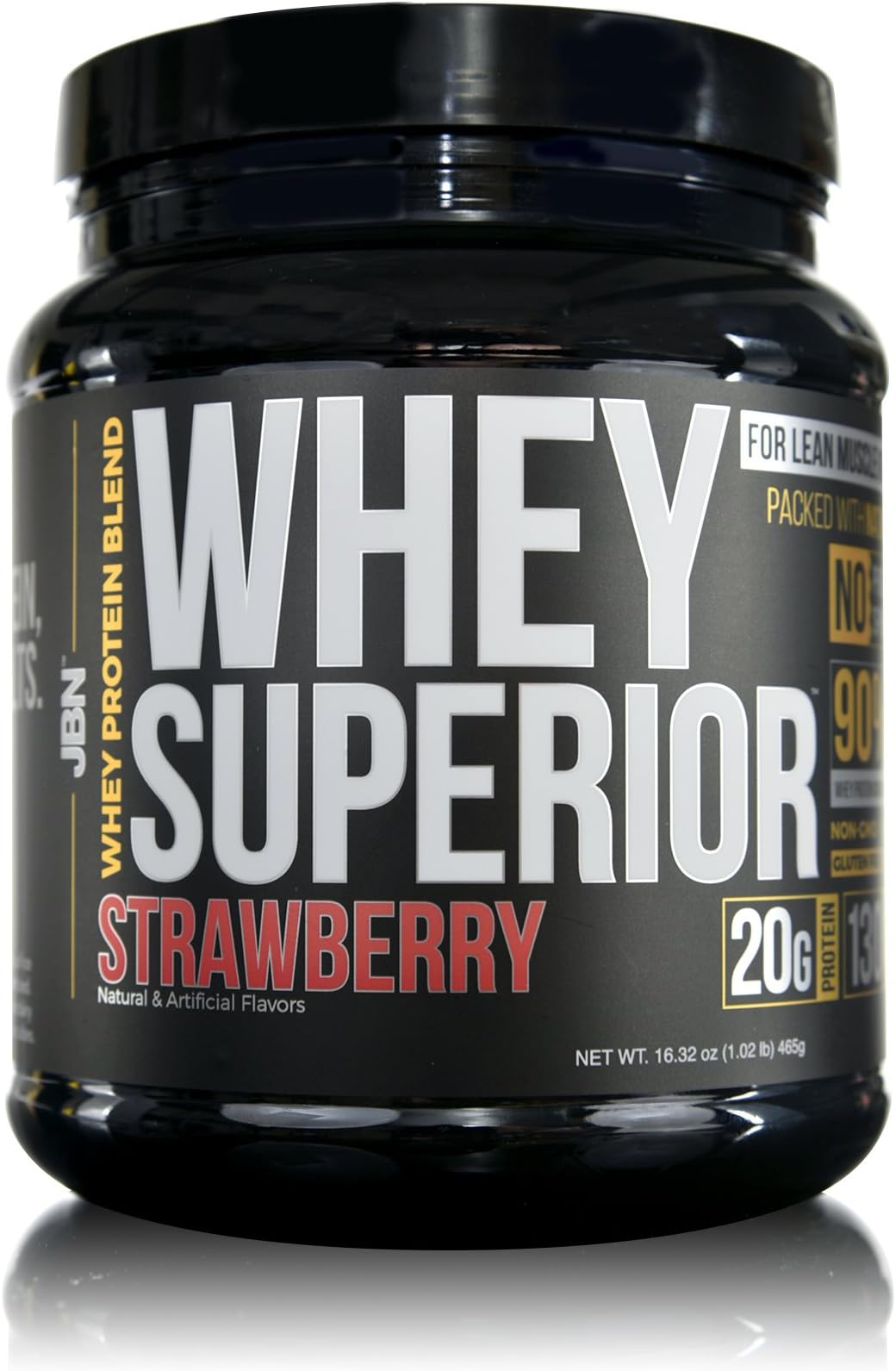 JBN: #1 Whey Superior Protein Powder: Pasture-Based Whey Isolate and Whey Concentrate, Gluten-Free, Non-GMO, 20G of Protein, Delicious Taste, Lean Muscle, Weight-Loss, 3rd Party Tested