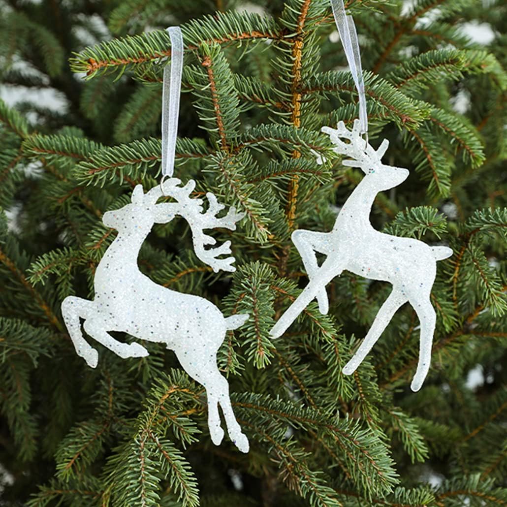 3 x Resin Christmas Elk Silicone Molds with 20 Chains - DIY Mould for Pendants Keyrings, Christmas Decorations Epoxy Resin Creative Gift for Holiday