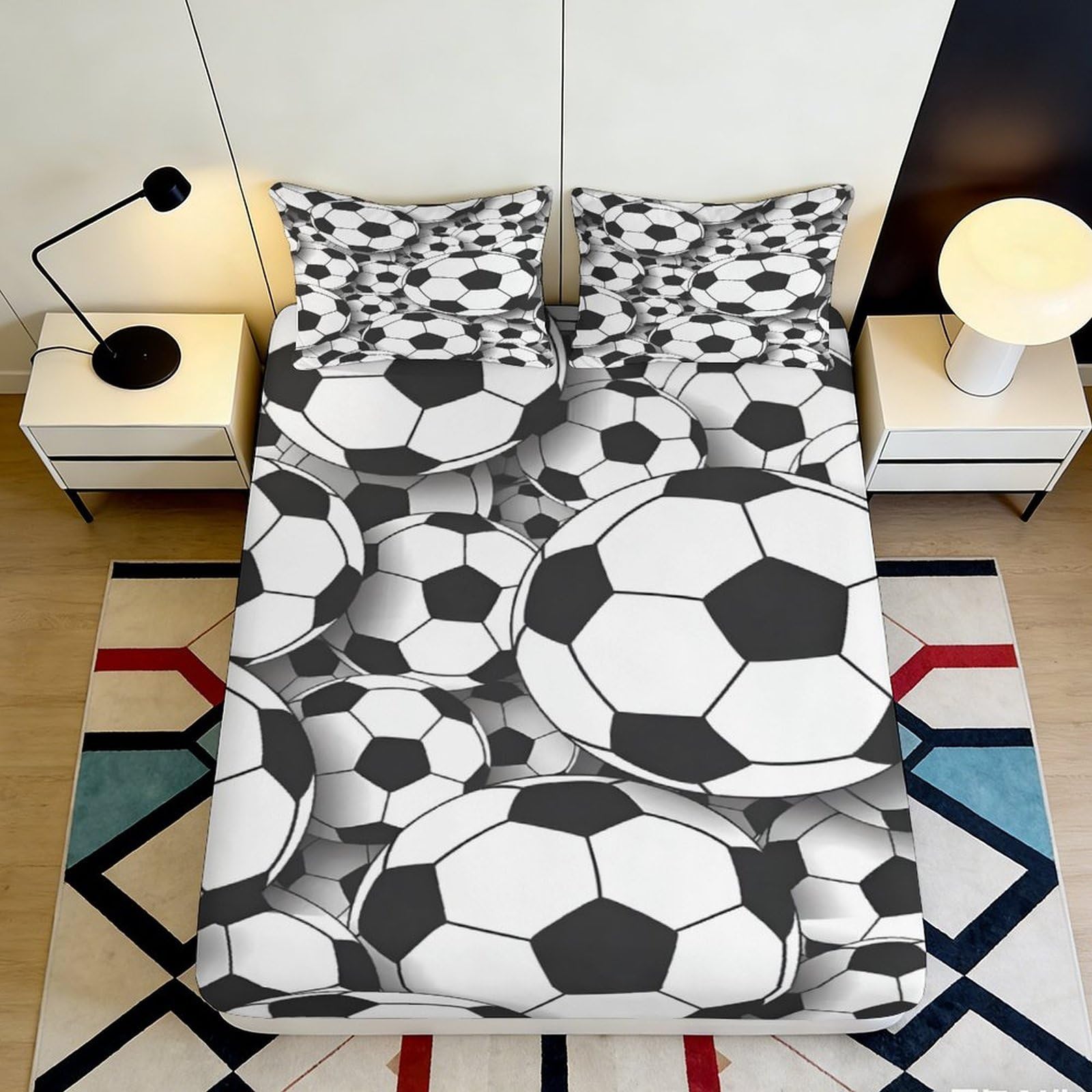 3D Printed Starry Cat Tree Fitted Sheet Microfiber Deep Pocket Non-Slip Cat Design Mattress Fitted Cover 120x200x25cm