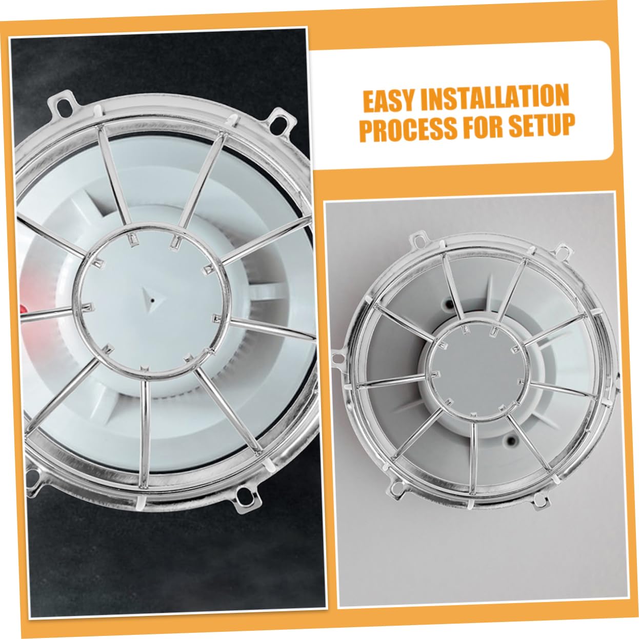 Lot de 10 Couvercles De Protection pour Têtes De Gicleurs D'Incendie en Acier Inoxydable pour Transducteurs De Fumée