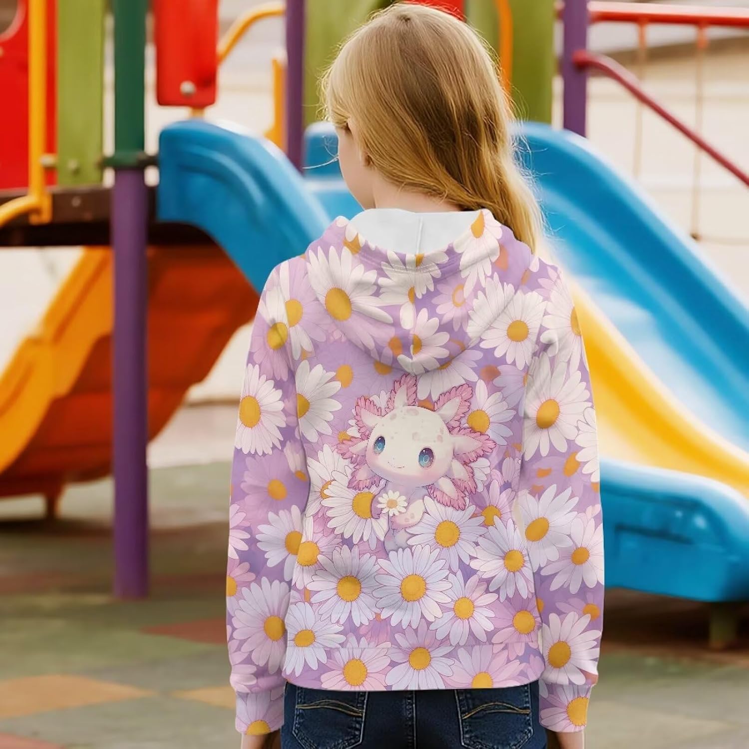 Talayituse Girls Long Sleeve Hooded Sweatshirt Casual Pullover Tops Hooded Tunic Jacket With Kangaroo Pocket (Ages 6-16)