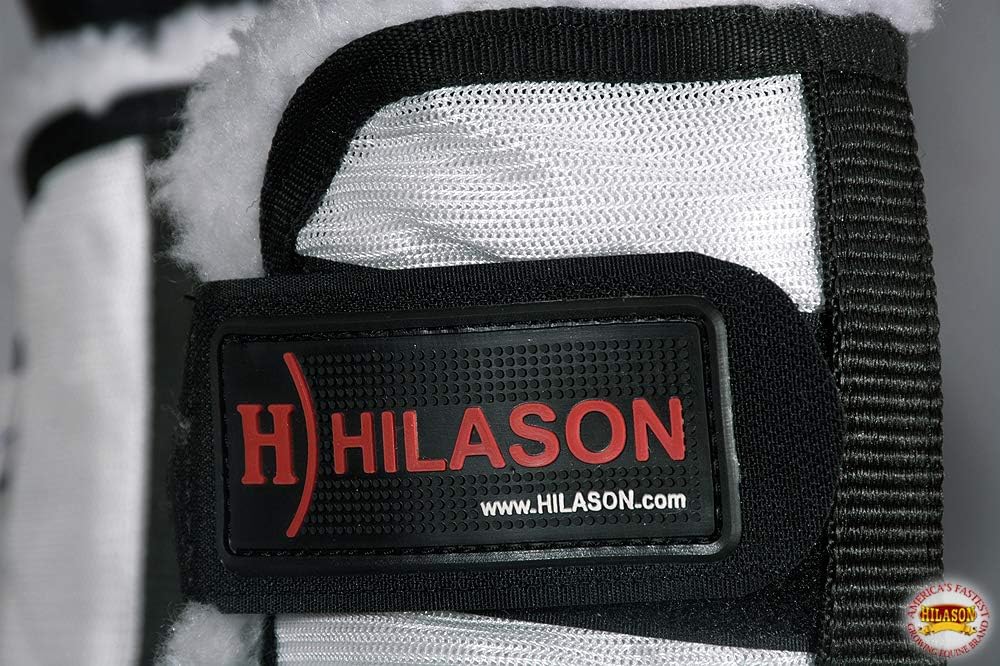 HILASON Western Horse Fly Boots W/Fleece Uv Protection Insects White