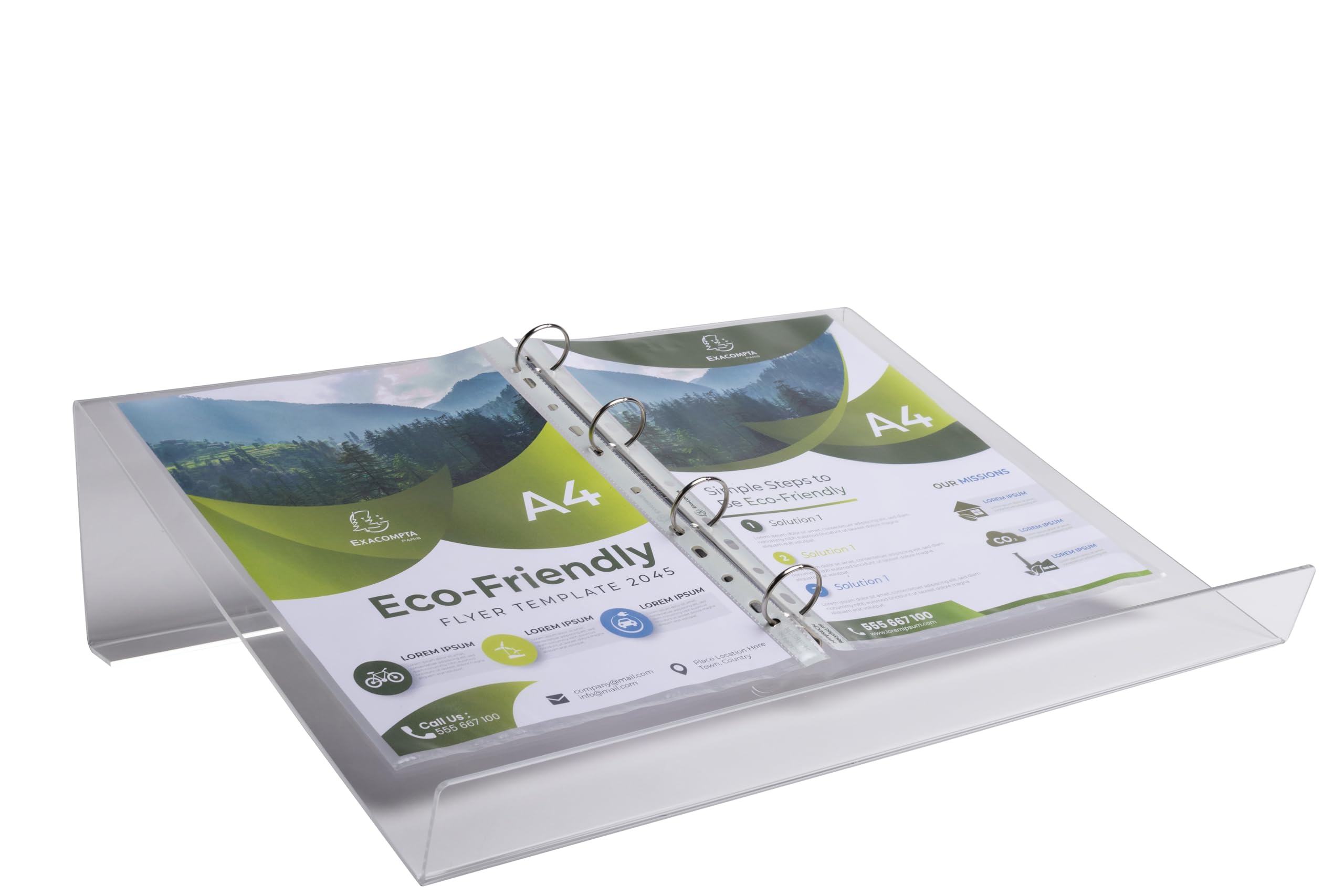 Exacompta Leggio da Tavolo per Documenti A4 A3 52x32,6x14,8 cm