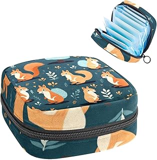 Sanitary Napkin Storage Bag for Feminine Pads, First Period Kit for Women, Squirrel Portable Menstrual Period Sanitary Pouch