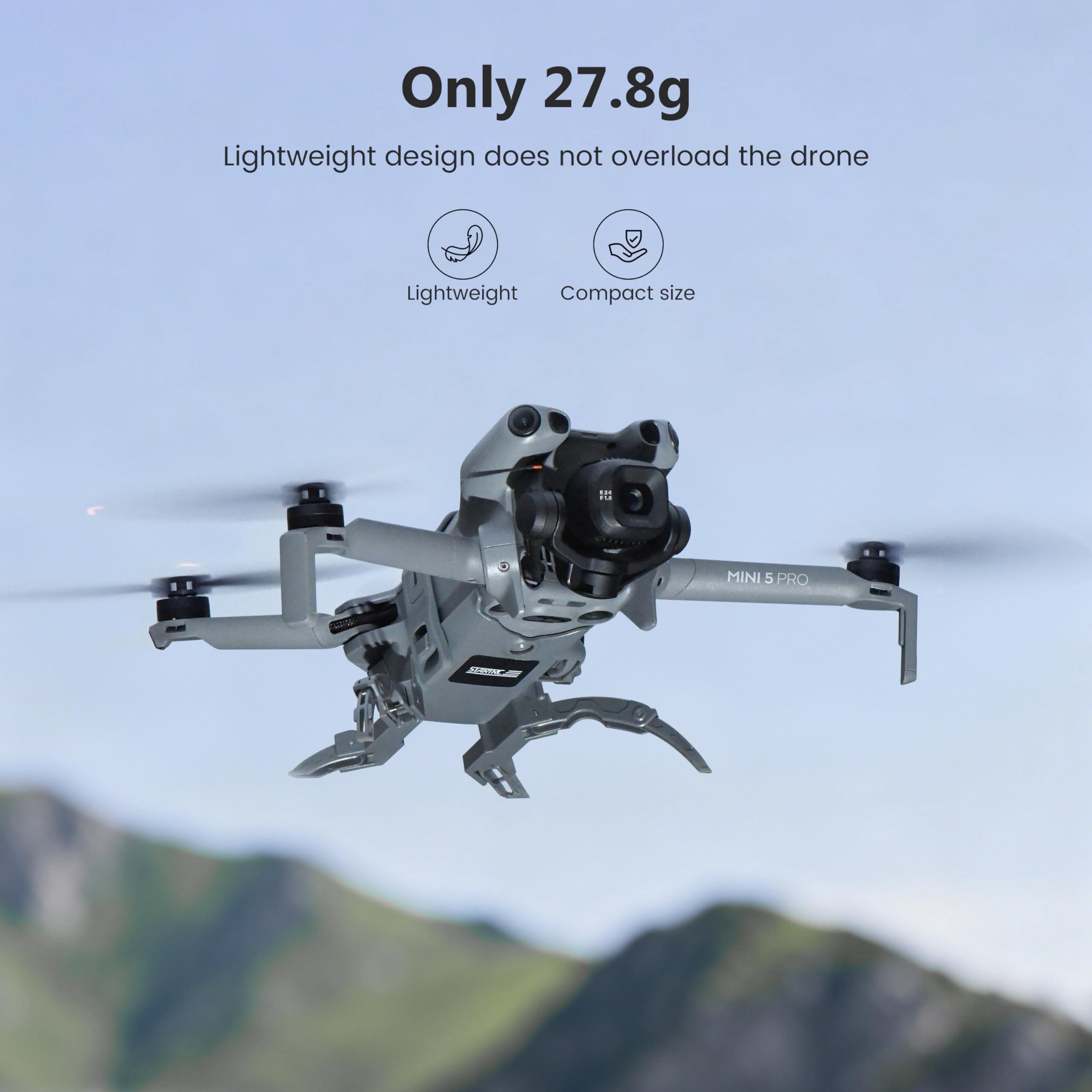 STARTRC Nóżki do lądowania DJI Mini 5 Pro, rozszerzone podwozie do lądowania Gear do DJI Mini 5 Pro Fly More Combo