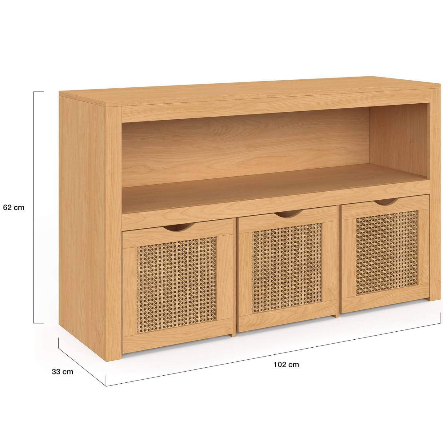 IDMarket - Muebles infantiles EDHEN de madera y malla tubular 3 cajones dados sobre ruedas
