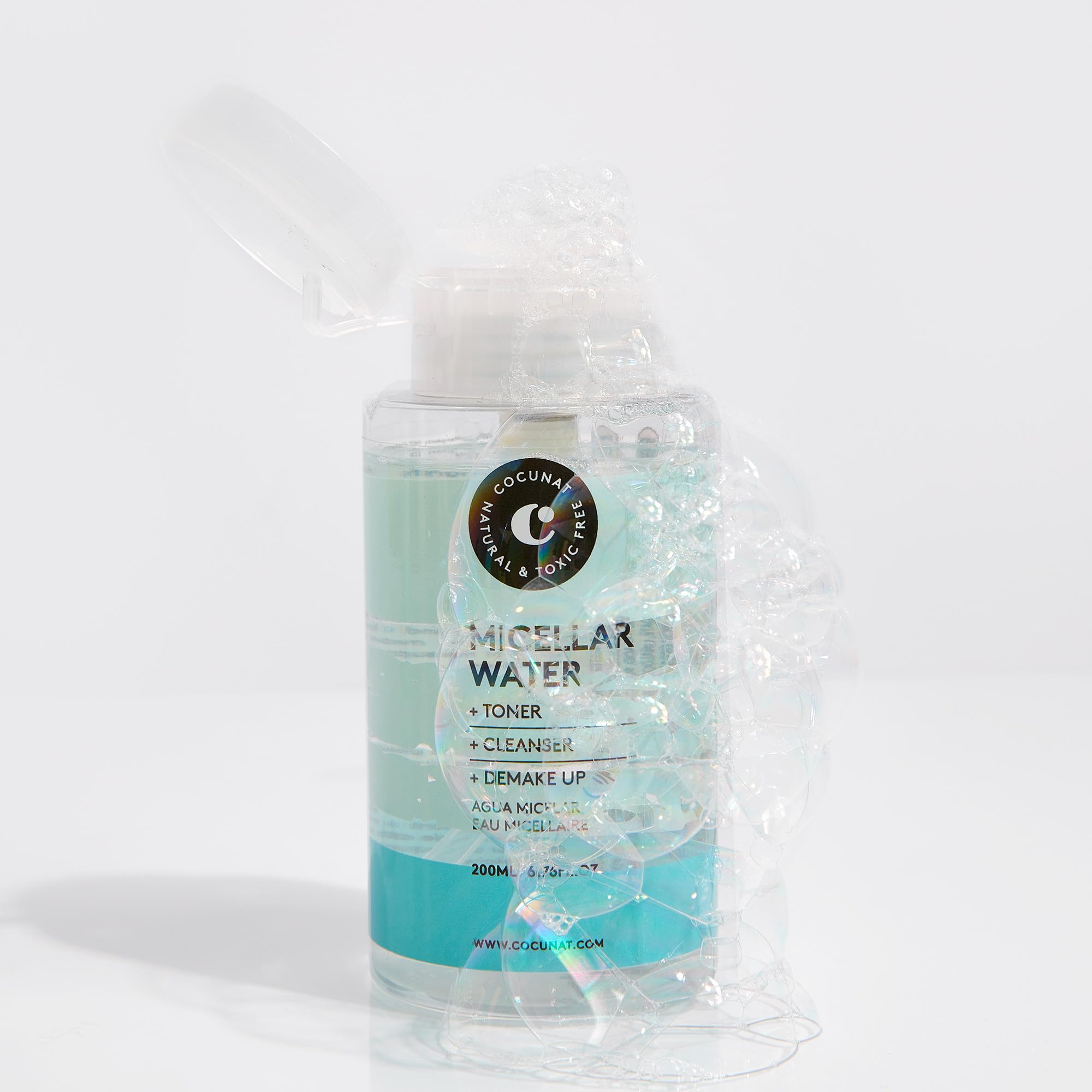 COCUNAT - Acqua Micellare 3 in 1 - Deterge, Tonifica e Rimuove il Trucco - Aloe Vera - Lavanda - Adatta Alle Pelli Sensibili - Senza Silicone e Parabeni - 200 ml