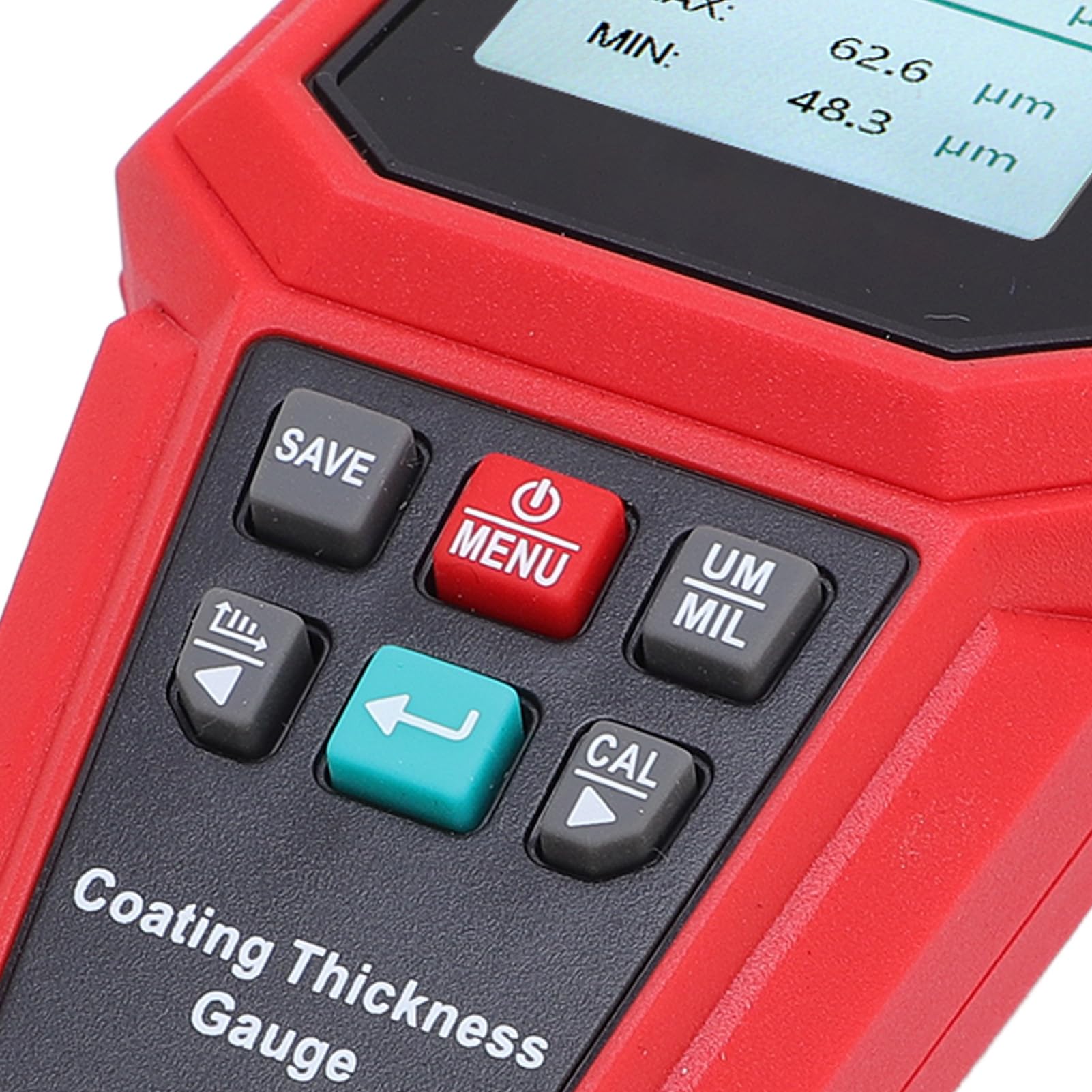 Probador digital de recubrimiento de pintura SustVita con resolución de 0,1 μm, medidor de espesor de recubrimiento de automóvil con rango de 0-1500 μm con pantalla giratoria de