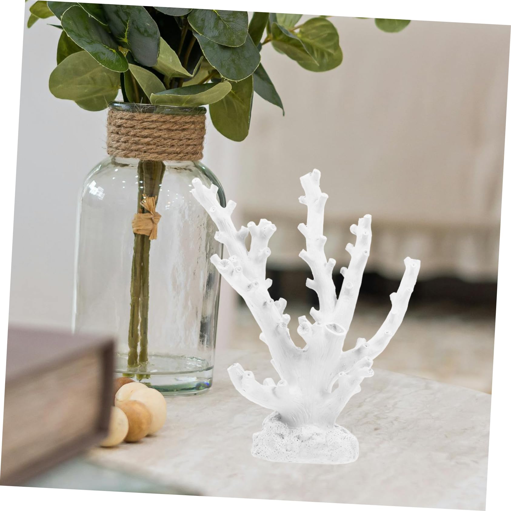 Cabilock Adornos de Coral de Resina de Estilo Mediterráneo Decoración Artificial para Acuario Adorno Paisajístico para Peceras para Entrada y Sala de Estar