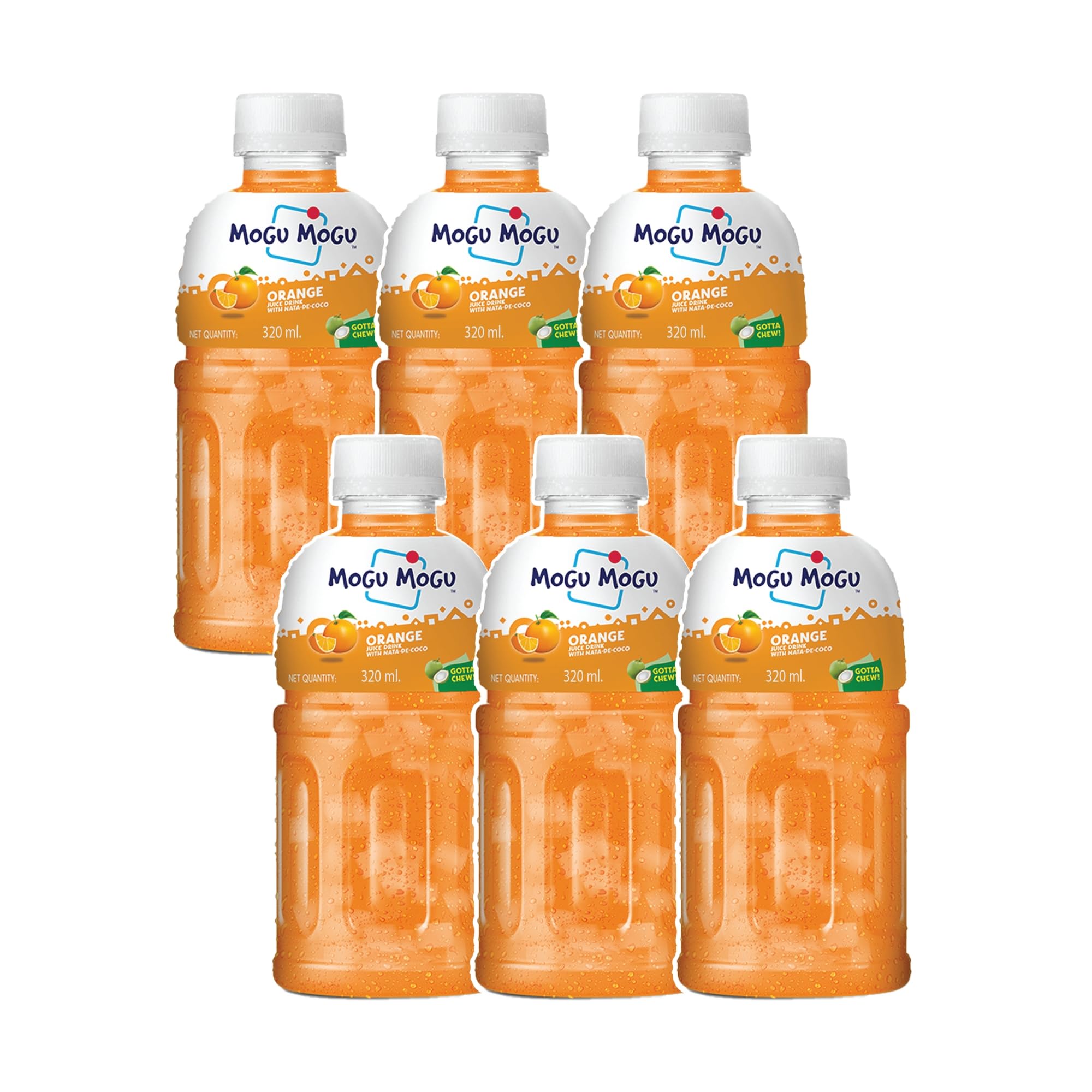 Sponsored Ad - Orange Juice Drink with Nata de Coco Jelly 320ml (Pack of 6)| Refreshing Tropical Thai-Made Sip & Chew Beverage