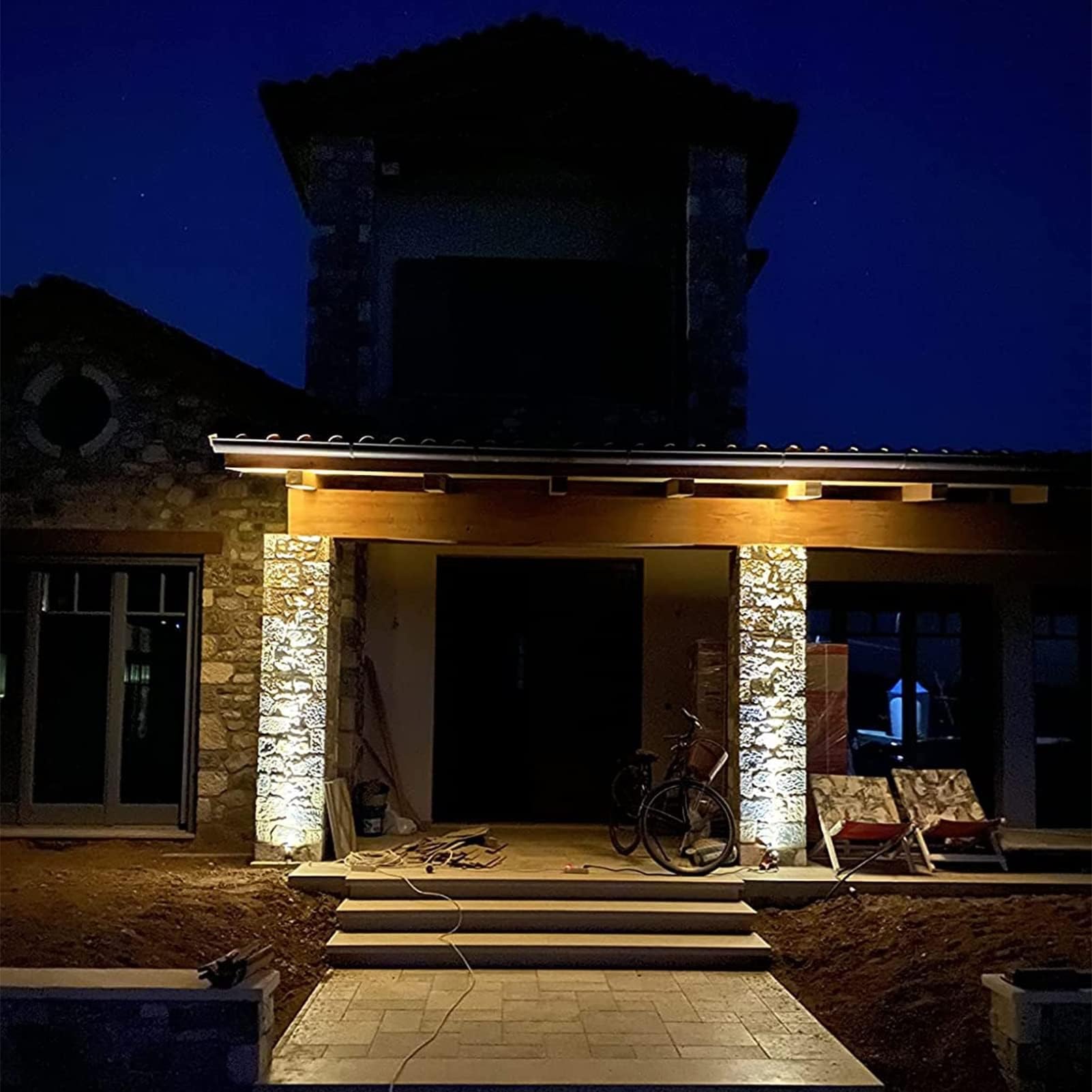 Proiettori A Pavimento - Faro LED Da Esterno, Illuminazione A Fascio LED Impermeabile IP67, Proiettori A Fascio Stretto Per Pareti Esterne Di Edifici, Per Illuminazione Di Facciate(30W(AC220V))