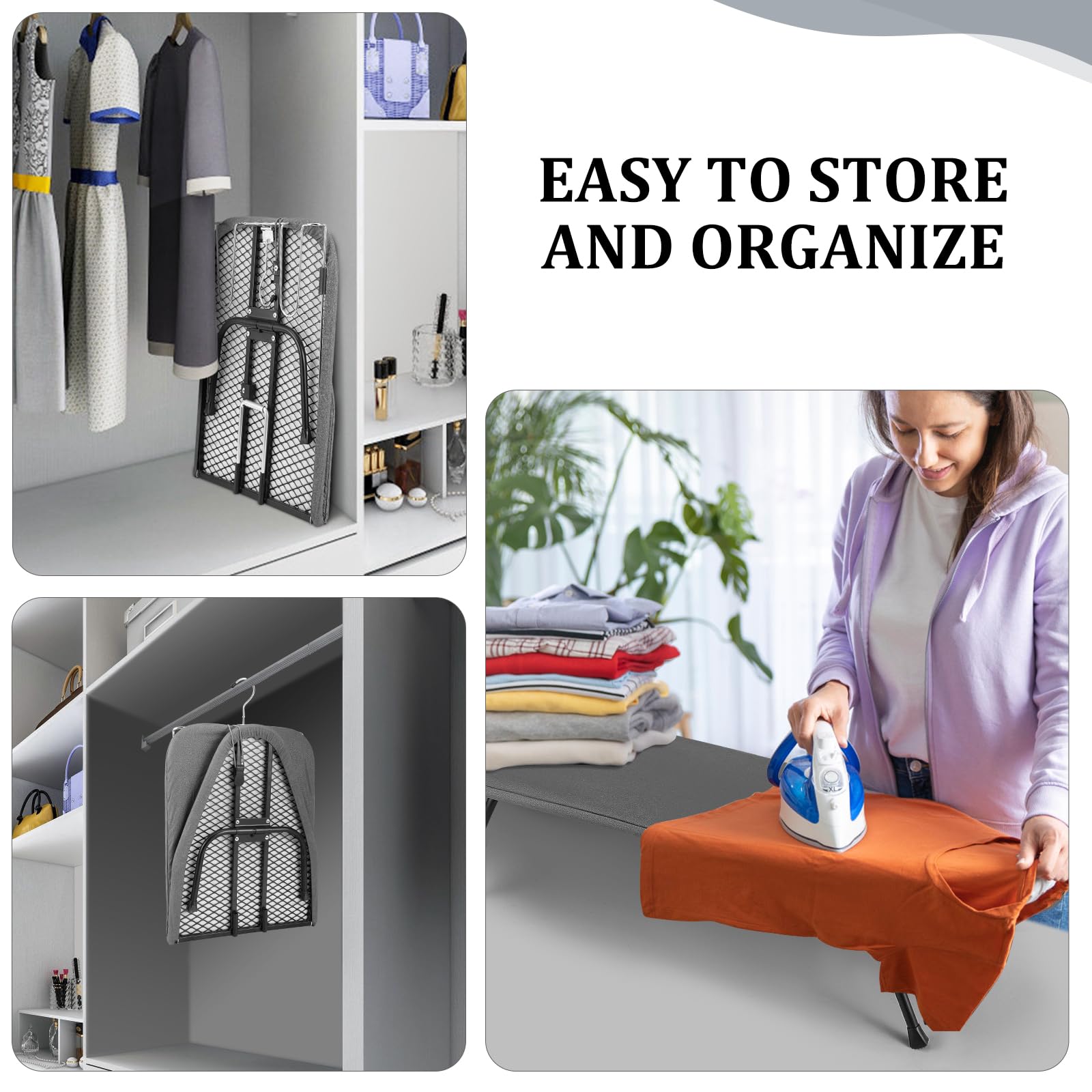 Planche à Repasser Pliable avec Fonction Pliante et Pied Antidérapant - Mini Table à Repasser pour Usage Domestique - 81 x 31 cm