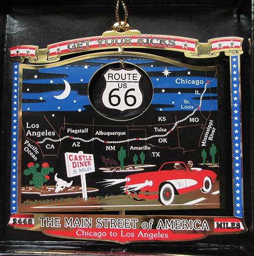 Route 66 The Main Street of America Adorno de Navidad Regalo de recuerdo