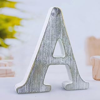 WOODOUNAI 8 Inch Wood Letters Unfinished Rustic Wood Letters for Wall Decor Decorative Standing Letters Slices Sign Board Decoration for Craft Home Party Projects (A)