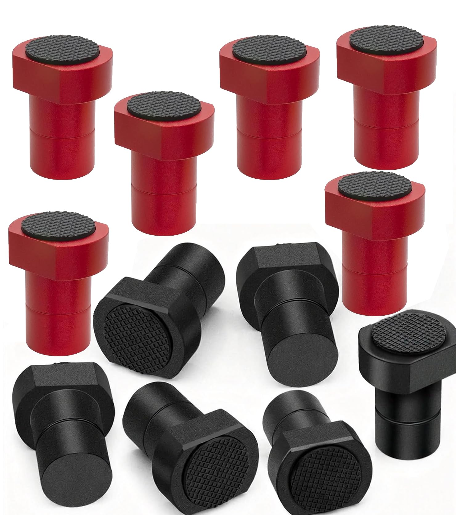 Lot de 12 crochets de banc de 20 mm en alliage d'aluminium - Pince pour chien - Table de travail du bois - Mâchoires de serrage - Positionnement - Bouchon de rabot - Pince pour chien