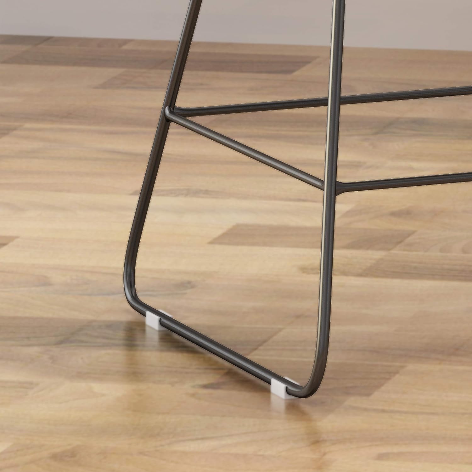 GDFStudio Christopher Knight Home Lilith Counter Stools, 26" Seats, Modern, Geometric, Gray Iron Frames with Ivory Cushion (Set of 2)