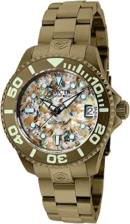 Womens Pro Diver 38mm Stainless Steel Automatic Watch, Khaki (Model: 35765)