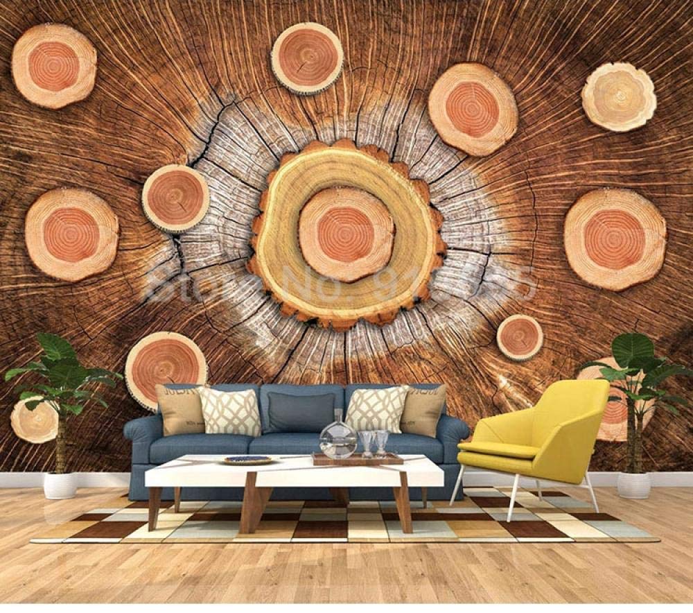 Papier peint 3D grain de bois pour créer une salle à manger cosy