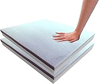 Vista 11 de Foamma Paquete de 4 cojines cuadrados de espuma para tapicería de alta densidad de 2 x 18 x 18 pulgadas, para sillas de comedor, repuesto