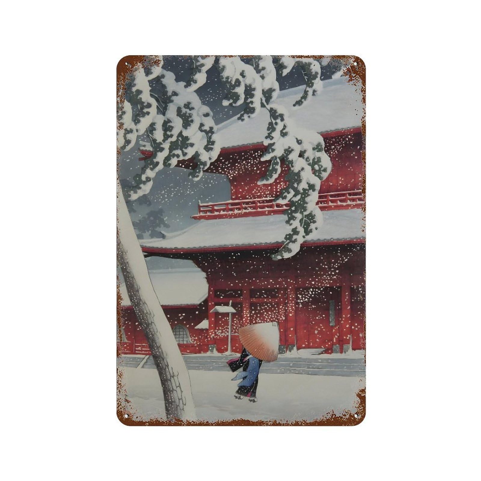 xiaoxiaoshen Artist Kawase Hasui (11) Wall Decor Art Metal Tin Poster Modern Home Decor Art Home Bar Shop Decorations Vintage Sign 30x20cm
