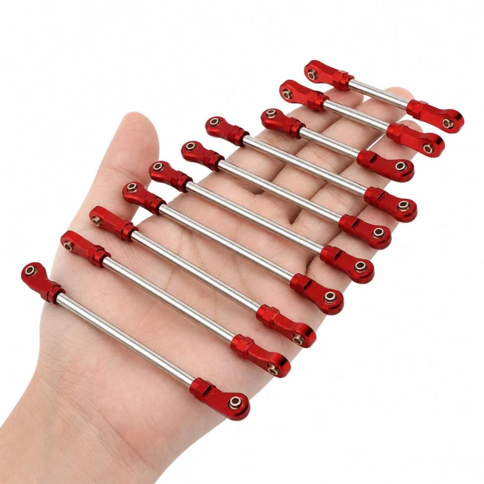 Baoblaze Children Electric Vehicle Paquete de Enlaces de Dirección RC Tirantes Ajustables Varillas Metálicas Extremos Mecanizados Absorción de Impactos y, Dorado