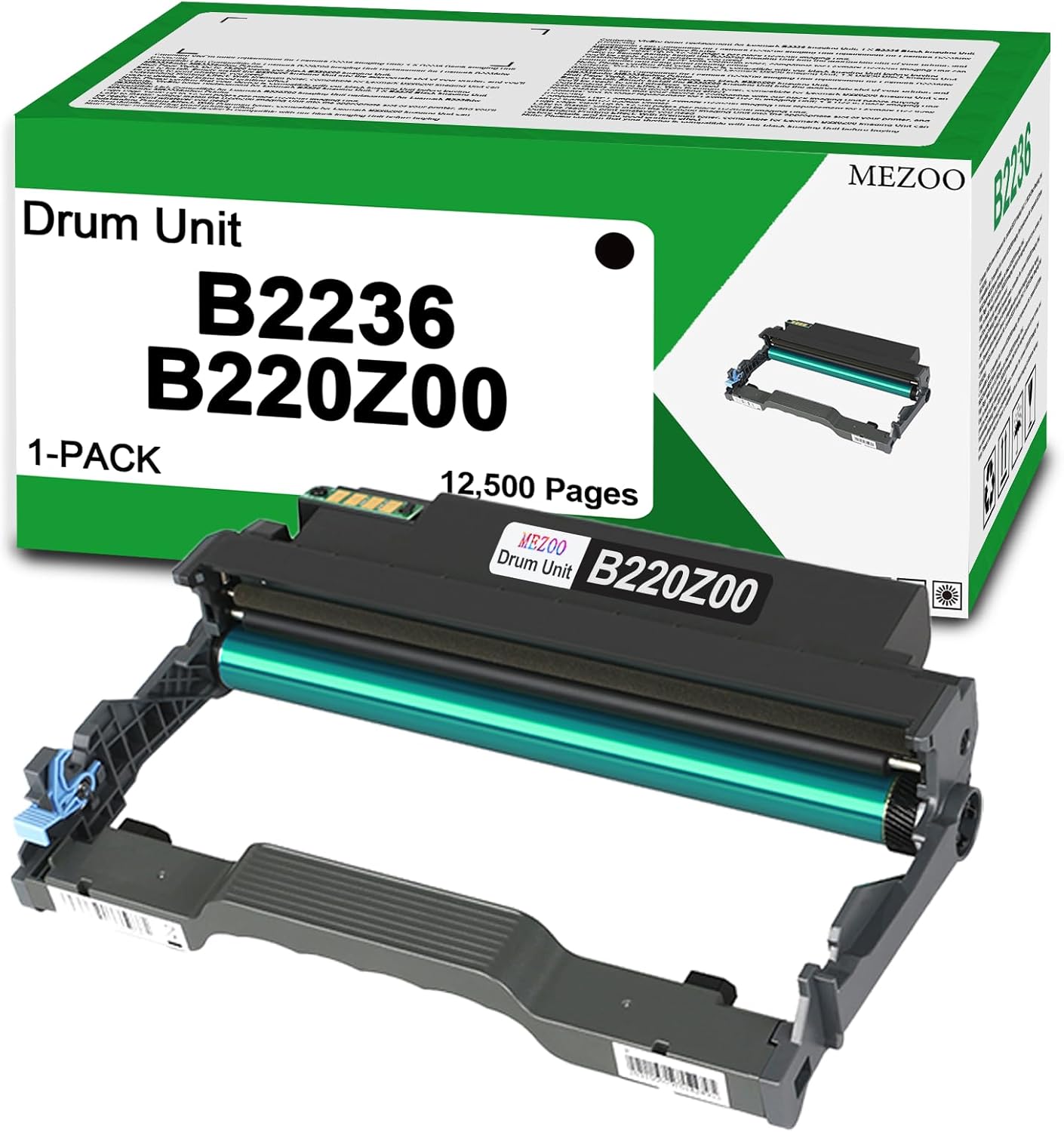 B2236 B220Z00 Imaging Unit High Yield Replacement for Lexmark B220Z00 B2236 Drum Unit Compatible for B2236dw MB2236adw MB2236i MB2236adwe Printer (1-Pack, Black)