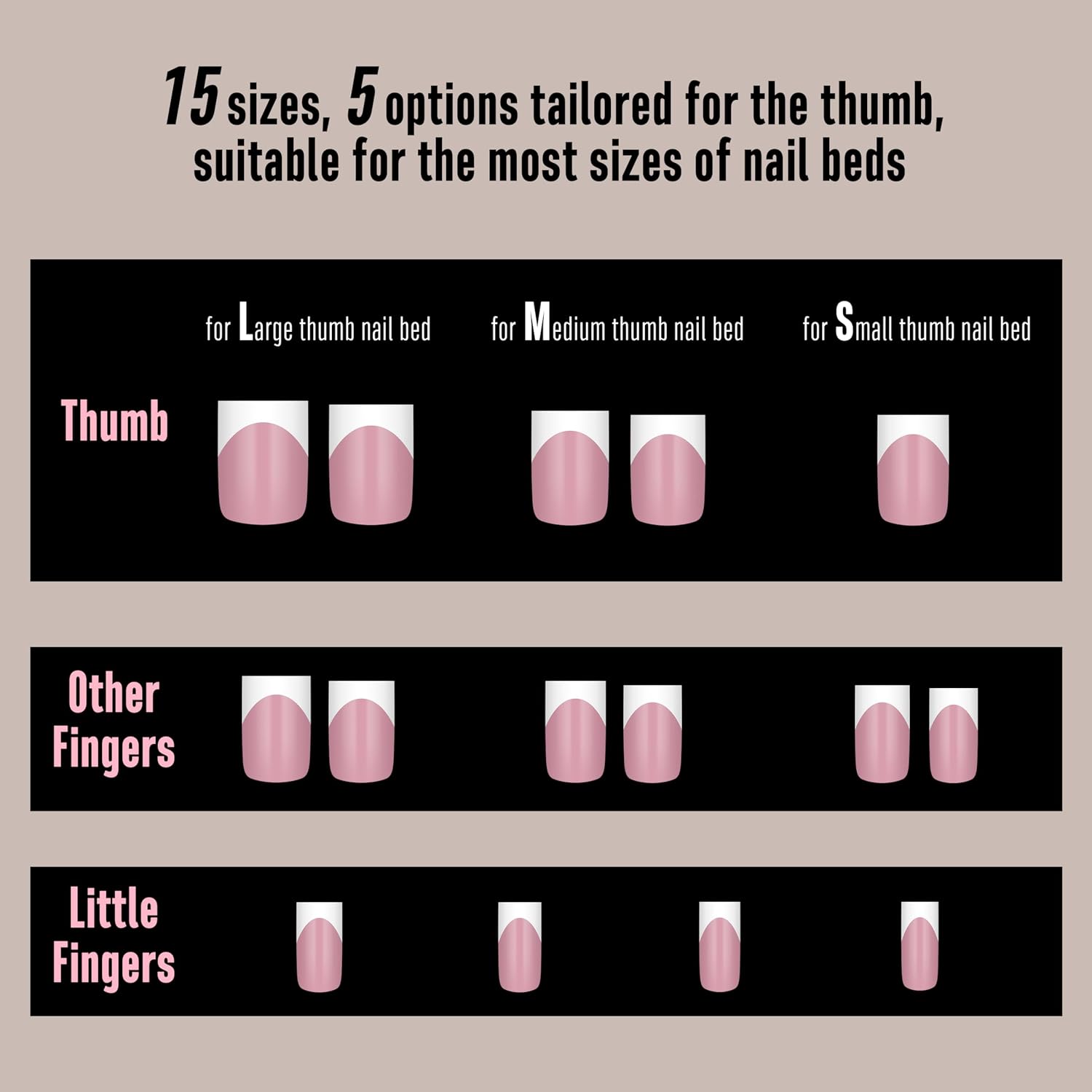 White French Tip Short Straight Square Nail Tips Press on, BERRY PINK Extra Thick NEED Soft Gel Nail Extension, Need Builder gel & Top,Coat Full Cover False Nails, for DIY x 15 Sizes 150 pcs
