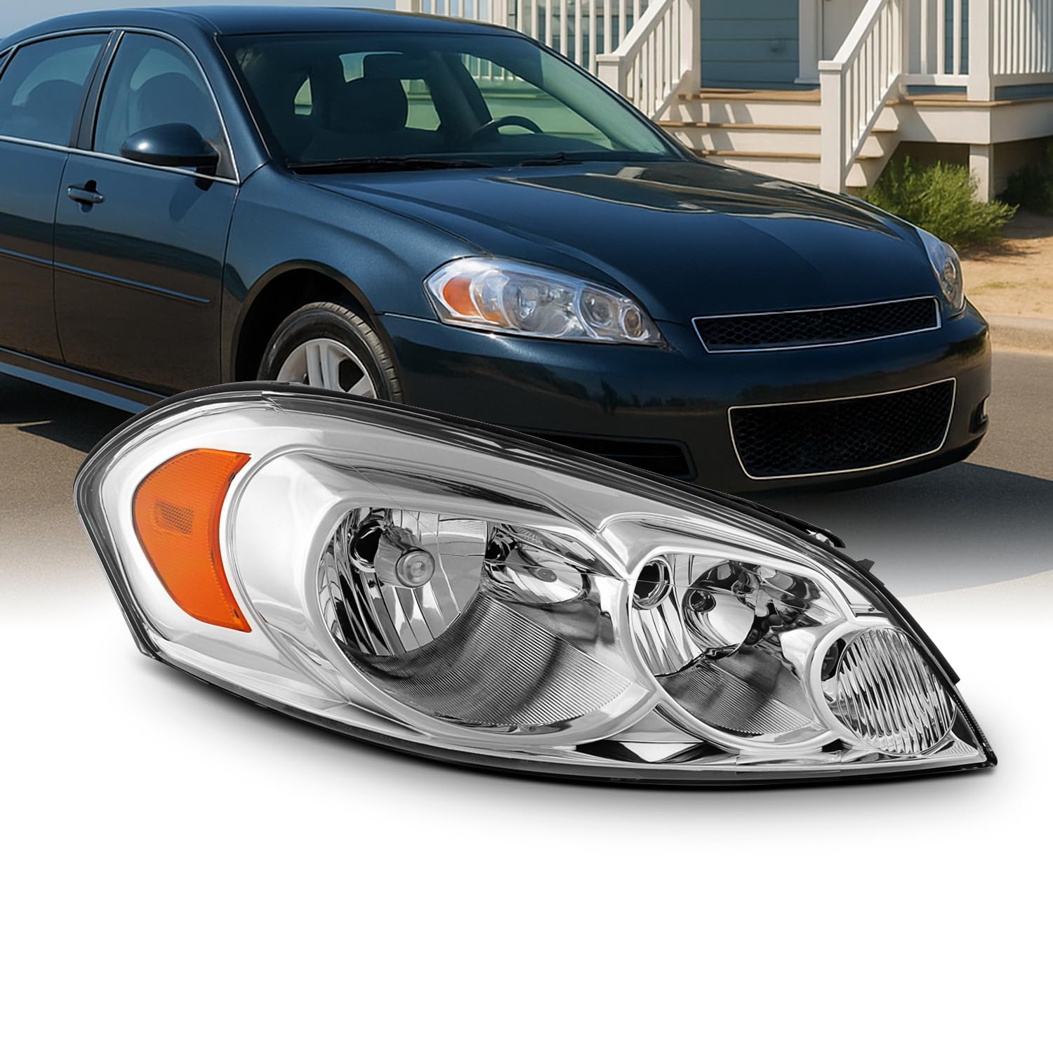 AKKON - Fits 2006-2013 Chevy Impala 14-16 Impala Limited 06-07 Monte Carlo [OE Style] Headlight Headlamp For Passenger Right