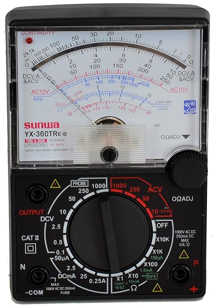 Tekpower 8-Function 19-Range Analog Multimeter, YX360-TRE-B