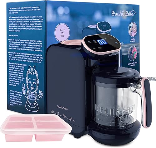 Baby Food Maker 5 en 1 Procesador de alimentos para bebés con bandeja de sopa, máquina para hacer puré de bebé, molinillo, vaporizador, pantalla