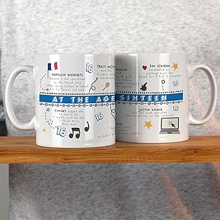 Personalised 16th Birthday Gift for Men about 16 Year Olds - 16th Birthday Mug for Women - 16th Birthday Gifts for Friend - 16th Birthday Ideas for Men - Fun Facts Funny 16th Birthday Gifts