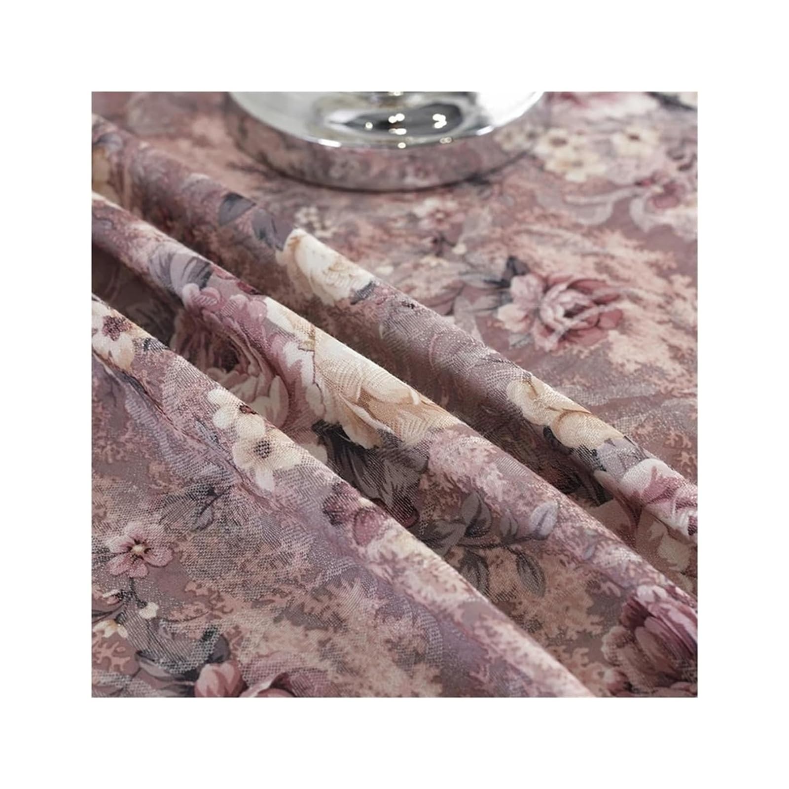 LuMOUzhou Embroidered Floral Lace Tablecloth, Purple, Multi Sizes For Dining Coffee Table(60X60cm)