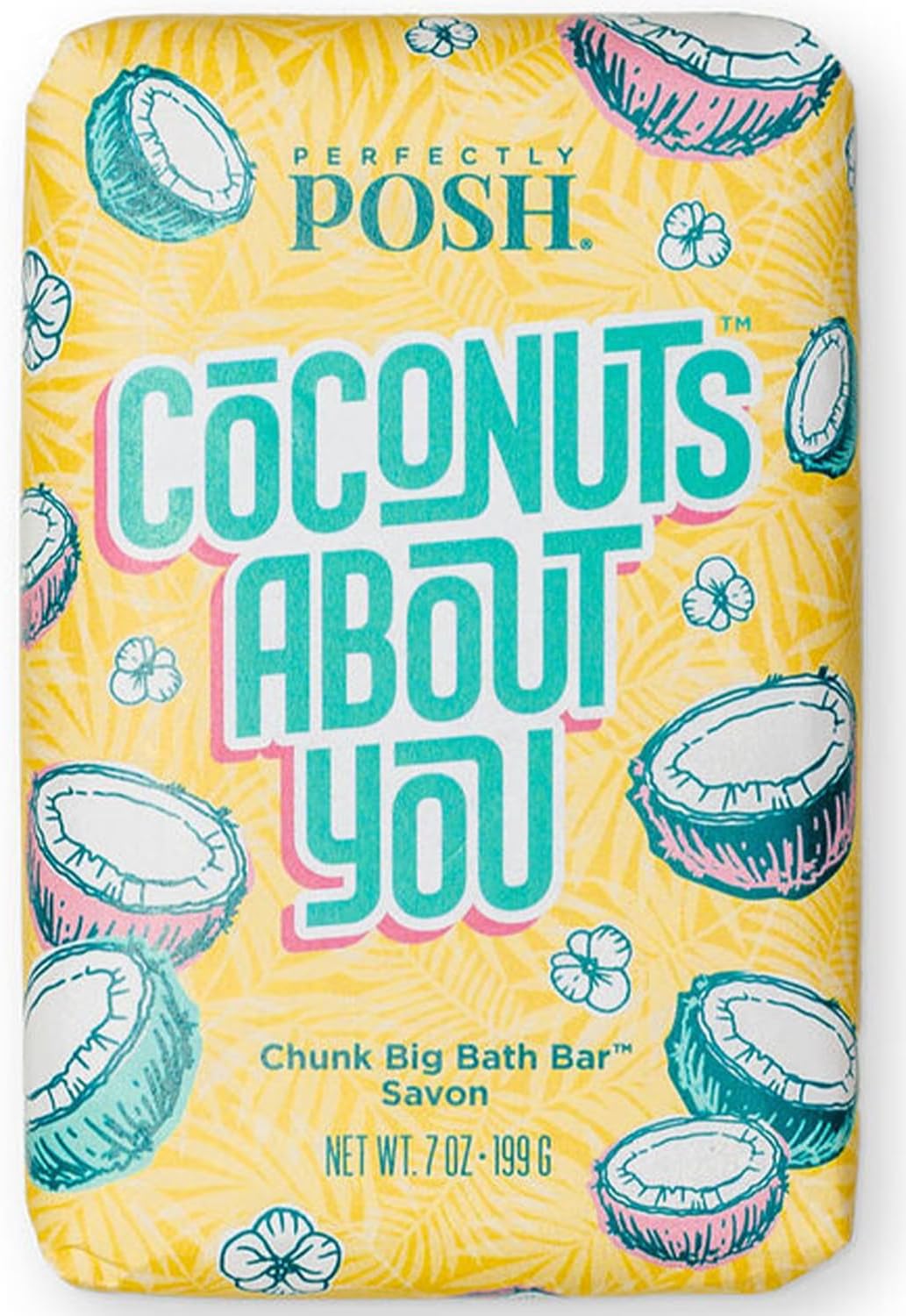 Perfectly PoshCoconuts About You Soap - Nourishing and Hydrating Soap with Coconut & Tropical Fragrance - for Moisturizing Bath Time - 7oz