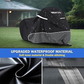 Motorcycle Cover for Sport Model Harley Davidson Sportster S, Sporster 883, Nightster Special, SuperLow, SuperLow 1200T, 1200 Custom, and Most Motorcycles - Waterproof Motorcycle Cover Outdoor Storage