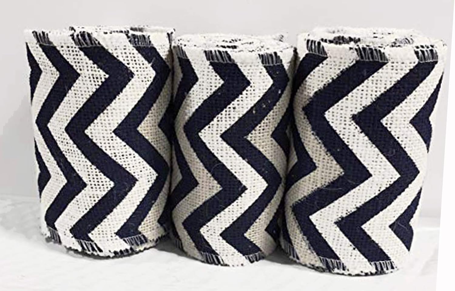 AAYU Natural Jute Black Chevron Burlap Ribbon 5inch 15ft 10 Yards Eco Friendly, DIY Gift Wrapping, Weddings, Tie Backs Home Decor Crafts Christmas Decoration (3 Packs)