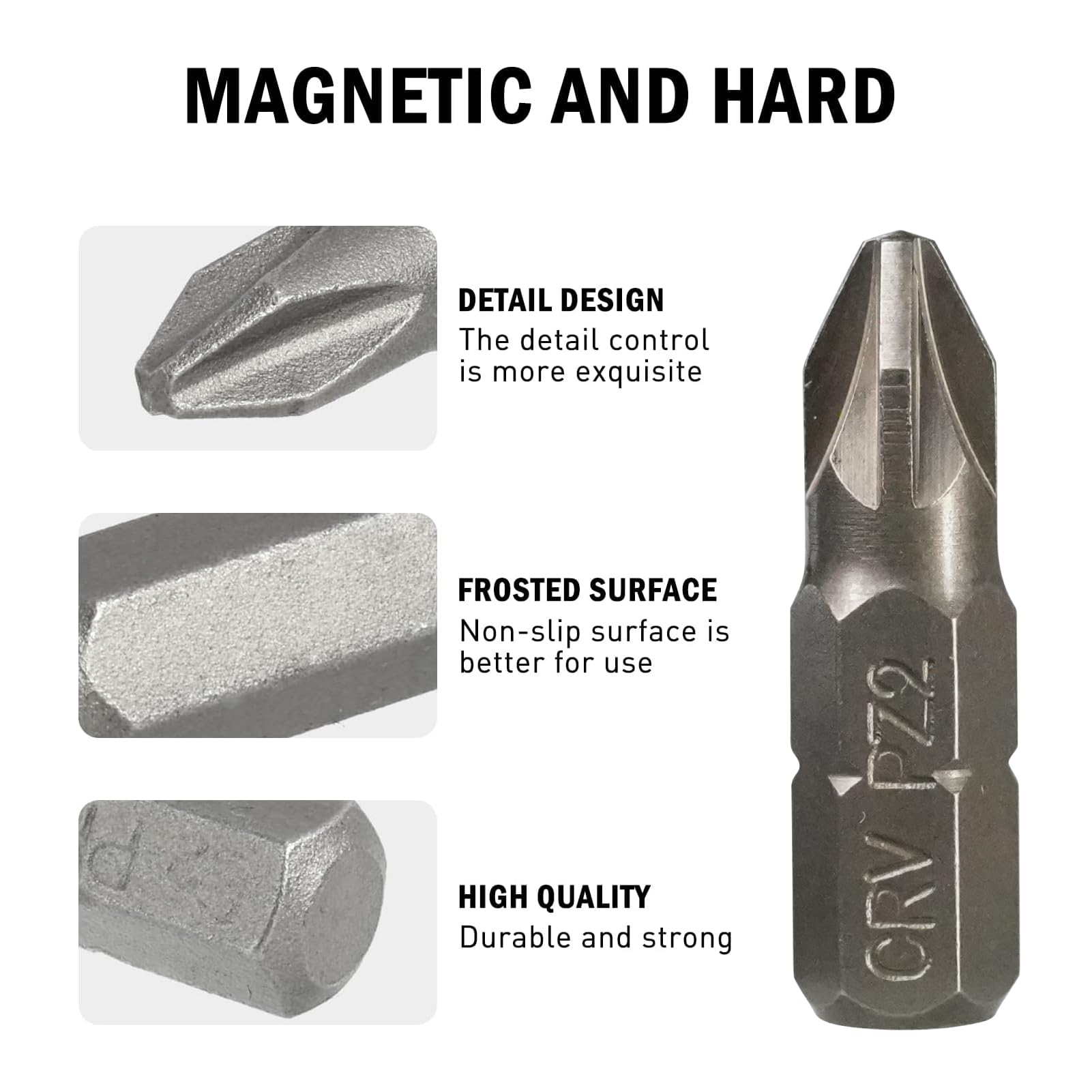 Set di 25 Bit da 25mm – Punte Magnetiche in Acciaio al Cromo Vanadio, Elevata Resistenza all’Usura, Compatibili con Avvitatori e Trapani, Ideali per Lavori di Fissaggio e Montaggio (PZ2)