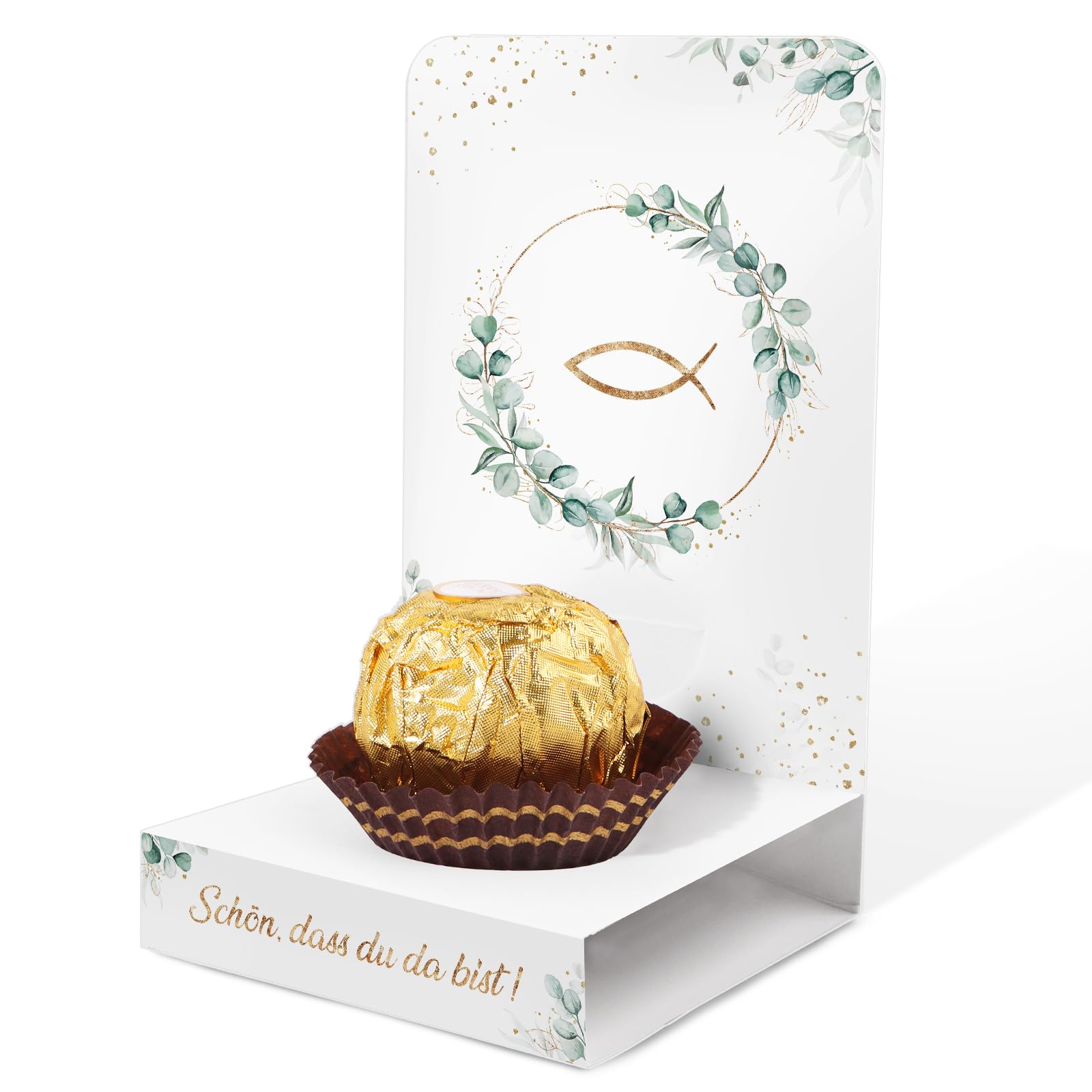24pcs Schön Dass Du Da Bist Aufsteller Taufe Geschenkbox Kleines Schokolade Verpackung Gastgeschenke Taufe Kommunion Firmung Geschenk Schachteln Kissenschachtel für Süßigkeiten Schokolade Kekse
