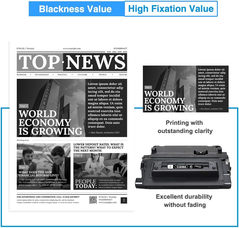 Flash Deals - 70% OFF TRUE IMAGE Compatible Toner Cartridge Replacement for HP 90A CE390A 90X CE390X Enterprise 600 M602 M601 M4555 M602dn M602n M602x M603dn M603n M4555f M4555h Printer (Black, 1-Pack)