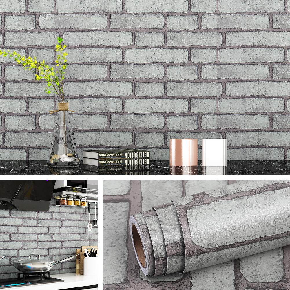 Buy Livelynine Brick Wallpaper Peel and Stick Modern Brick Peel and Stick Wallpaper Renter