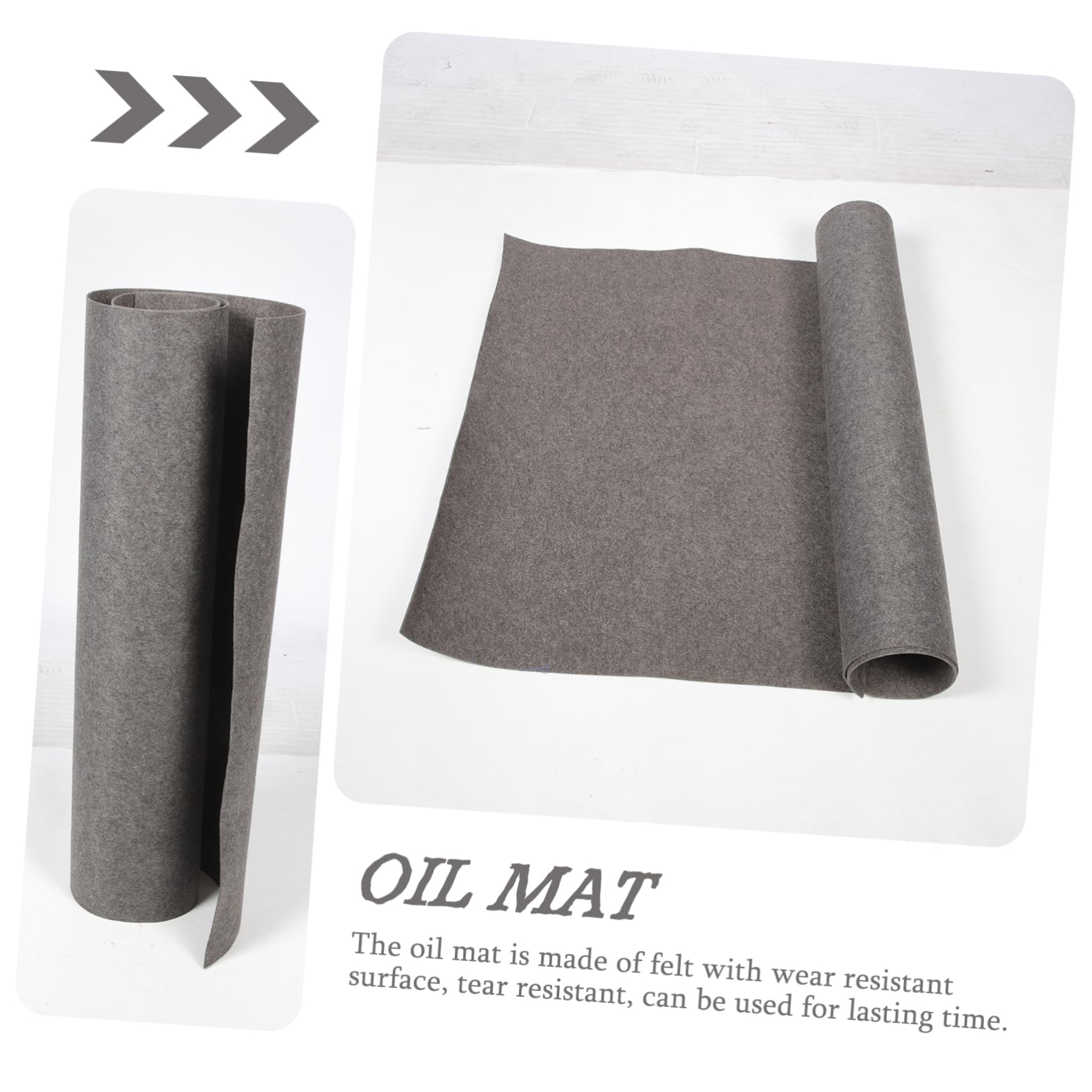Alfombrilla Grande para Suelo De Garaje Resistente Al Aceite, Tapete Enrollable De Fieltro Antidesgarro, Reutilizable y Absorbente, para Mantenimiento De Coches y Talleres