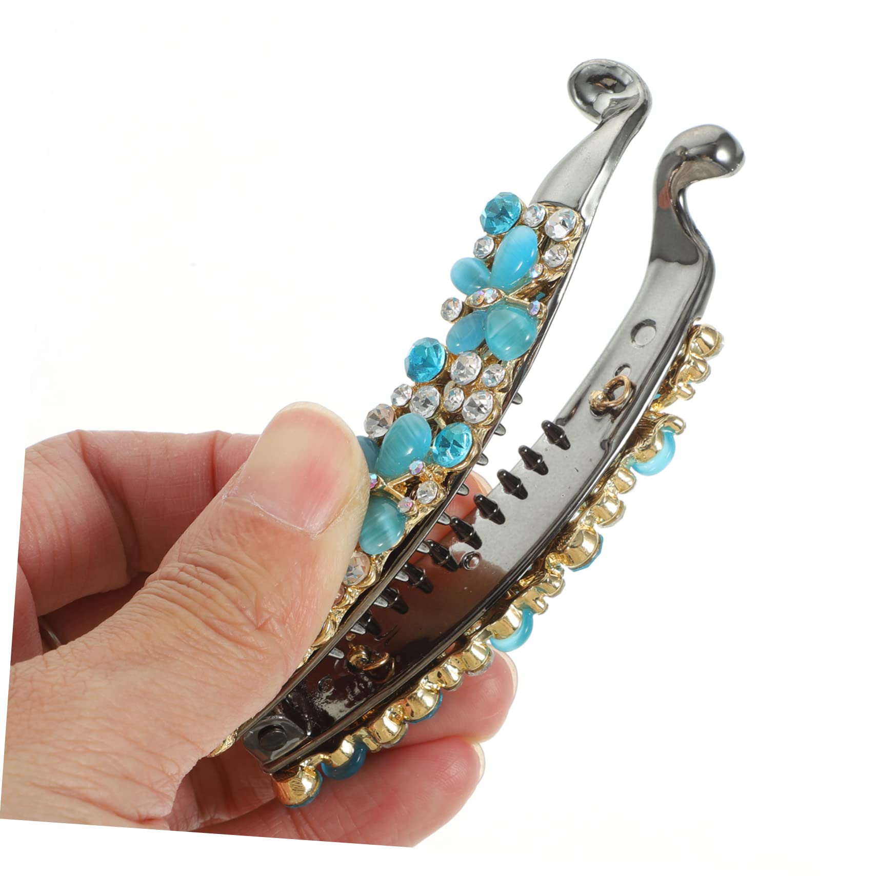 MAGICLULU Lot De 5 Pinces À Cheveux Banane En Strass Pour Femmes Accessoires De Coiffure Épais Pour Cheveux Bouclés
