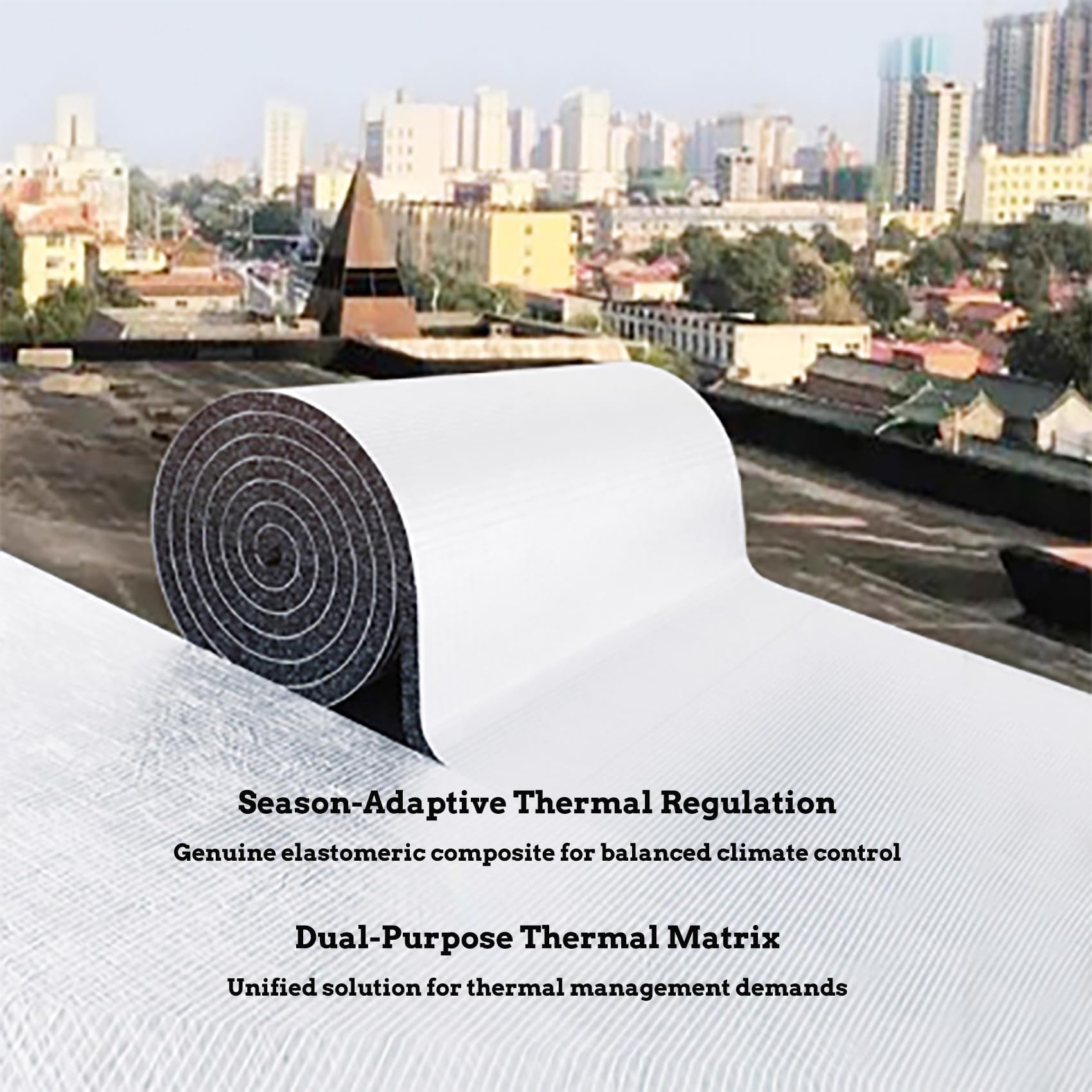 Rouleau Isolant NBR Auto-Adhésif | Feuille d'Aluminium Réfléchissante pour Contrôle Acoustique/Thermique Toit/Plancher Véhicules DIY - Réduction Bruit & Isolation(Size:10㎡=1 * 10m,Color:10mm)