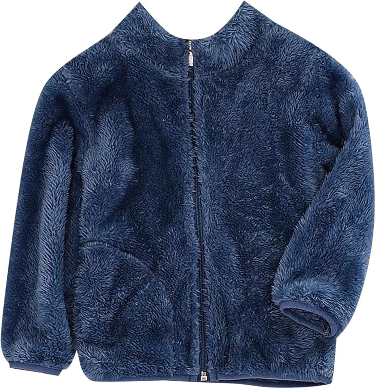 campera polar para niños pequeños, abrigos cálidos de manga larga con cremallera completa, prendas de vestir para niños y niñas, otoño e invierno